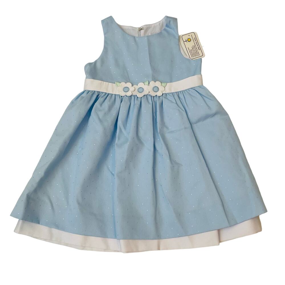 NWT Florence Eiseman 2T Finewale Pique Dress with Flowers